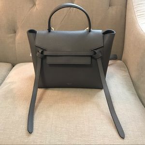 Céline Micro Belt Bag in Grey